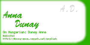 anna dunay business card